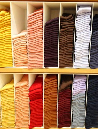 Arrangement socks in shelvesの素材