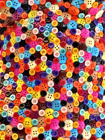 Colorful Sewing Buttons Backgroundの素材
