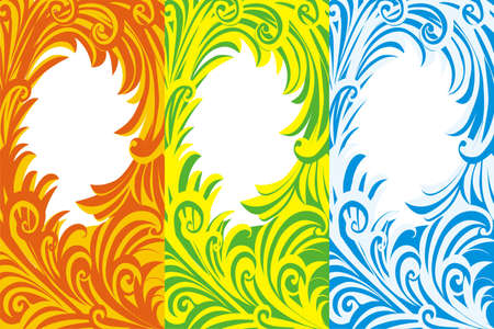 seasonal framesのイラスト素材