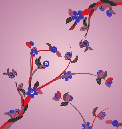 violet tree backgroundの写真素材
