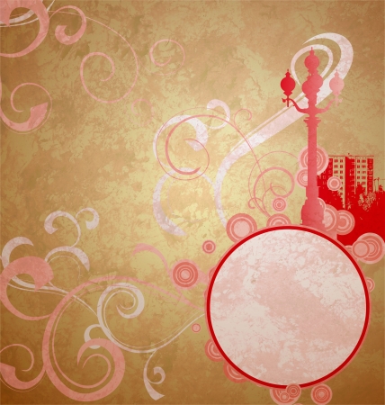 abstract red sity retro vintage brown backgroundの写真素材