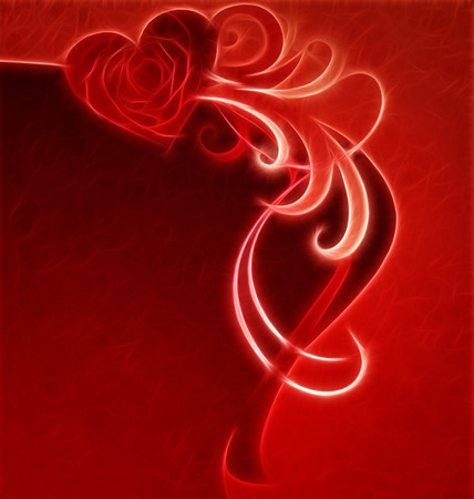red heart with red rose grunge abstract background for love and wedding neeedsの写真素材