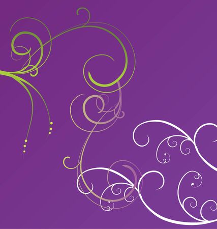 Purple  with flourishesのイラスト素材