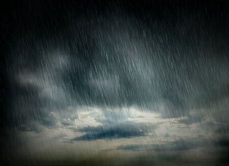 Vivid rainy cloudsの写真素材