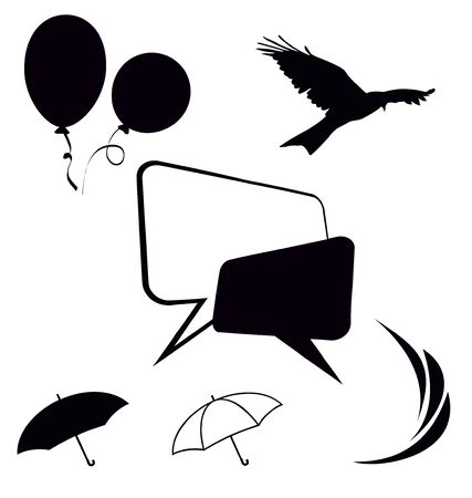 black holiday sillhouettesのイラスト素材