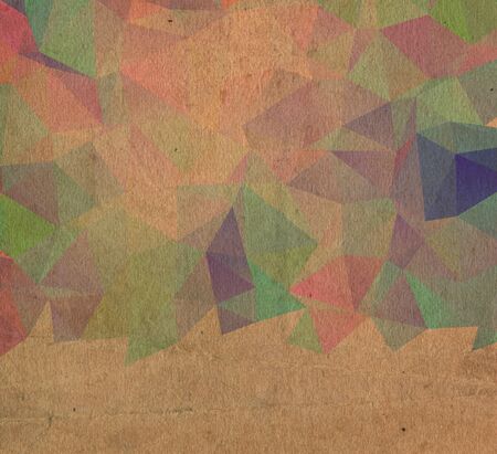 Triangle elements textured border old paperの写真素材