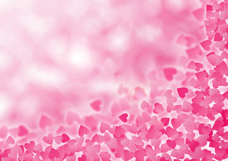 Valentine Hearts Abstract Pink Background. St.Valentine's Day Wallpaper. Heart Holiday Backdropの写真素材