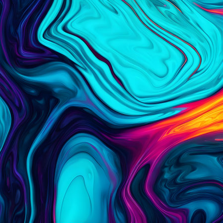 Liquid marbling paint texture background. Fluid painting abstract texture, Intensive color mix wallpaper.の素材