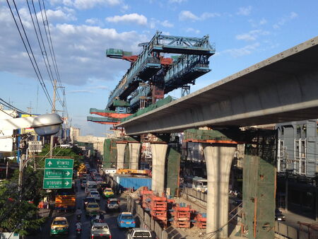 Construct skytrain in Bangkok