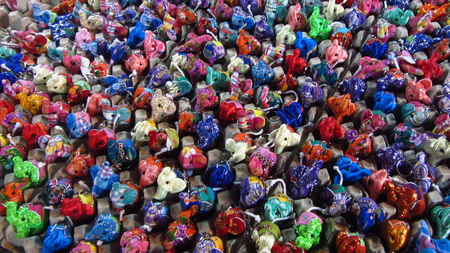 Souvenir Elephants in Egg Cartonの写真素材