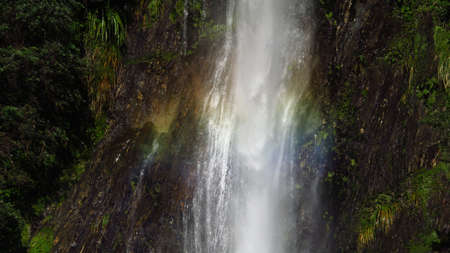 Rainbow in waterfall