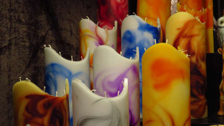 Unique Colorful Candlesの写真素材