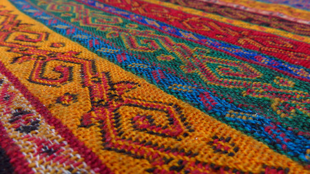 Traditional Turkish Tapestry Tableclothの写真素材
