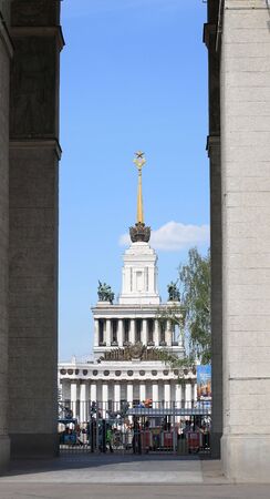 Pass on territory of a former main exhibition of the USSRの写真素材
