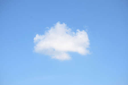 White cloud in the dark blue sky