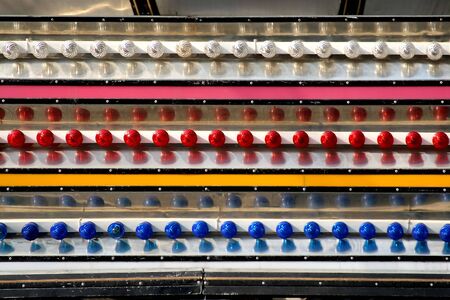 Fragment of the adornment of attraction by the many-colored lampsの写真素材