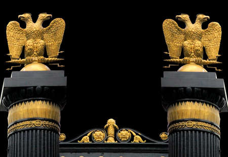 Gates at the entrance into the parkの写真素材