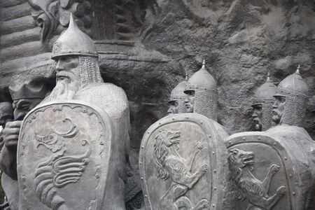 Fairytale characters of the sculptural compositionの写真素材