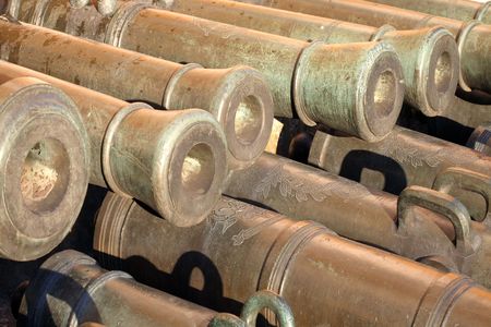 Ancient guns in the arsenal of the Moscow Kremlinの写真素材