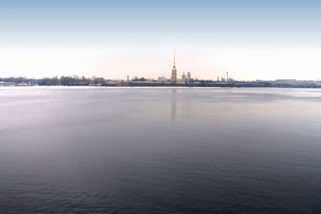 View of fortress from the side of the Nevaの写真素材