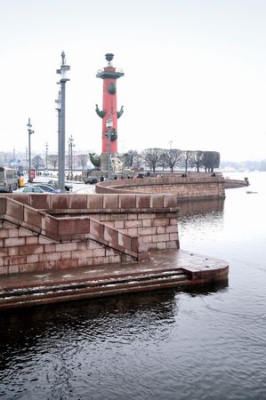 Rostral columns on the embankmentの写真素材