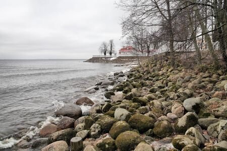 View of the palace of Monplezir from a distanceの写真素材