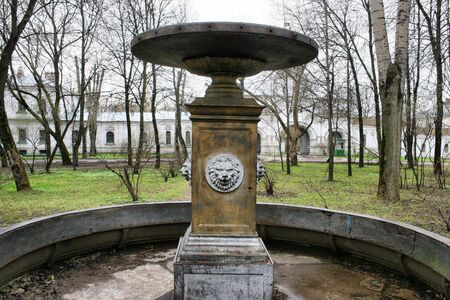 Fountain in springの写真素材