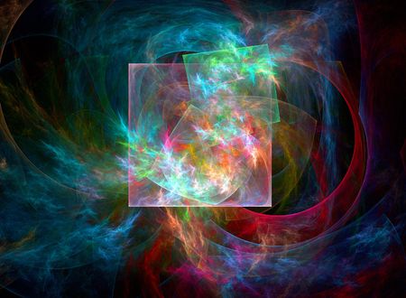 Square in the spaceの写真素材