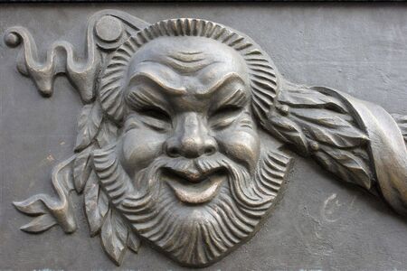 Image of face of laughing manの写真素材