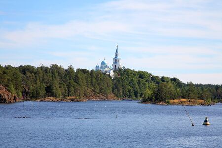 Spaso-Preobrazhenskiy  monastery on an island Valaamの写真素材