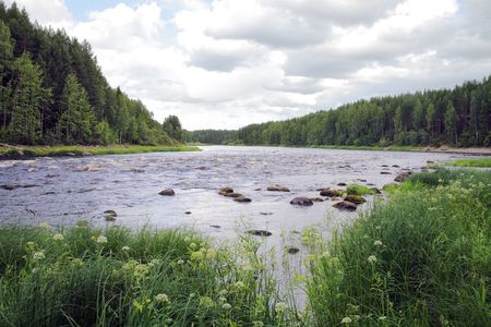Karelia. Threshold on the river Shuya 