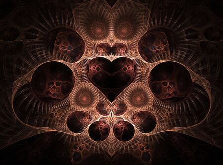 Decorative pattern with a heart の写真素材