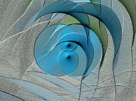 Circles on the field の写真素材