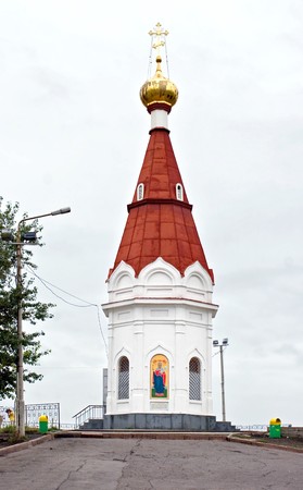An image of this chapel is on banknote of Bank Russia by dignity in ten roublesの写真素材