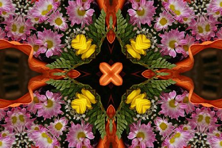 Pattern from the petals of flowerの写真素材