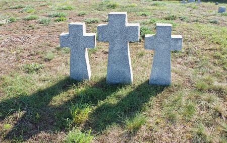 Foreign military graves in the town of Baltiysk の写真素材