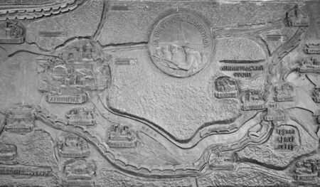 Diagram of the blockade break-through of Leningrad cityの写真素材