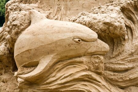 Figures from the sandの写真素材