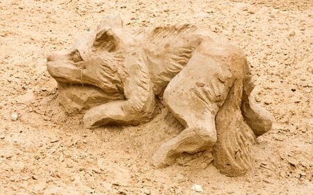 Figures from the sandの写真素材