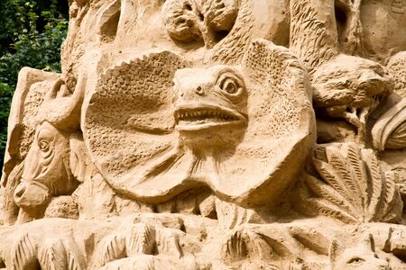 Figures from the sandの写真素材