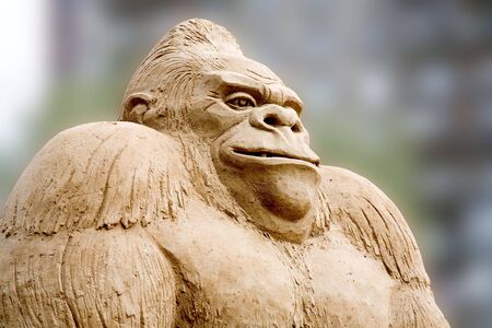 Figures from the sandの写真素材