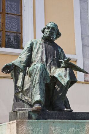 Monument to artist Ayvazovskiy の写真素材