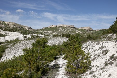 Crimea, a mountain is the White cliffの写真素材