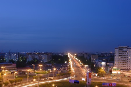 Night view of the city の写真素材