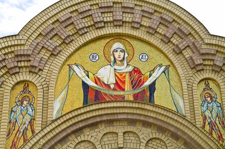 Fragment of gate of cathedralの写真素材