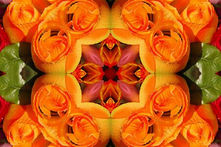 Flowers to the grave, the collageの写真素材