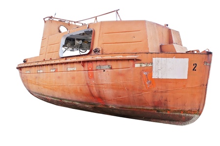 Old rescue boatの写真素材