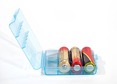 Small box with accumulatorsの写真素材