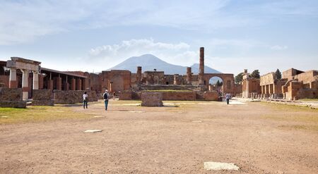 Pompeii  Town squareのeditorial素材