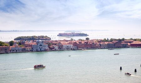 View of city Venice from the height of bird flightの写真素材